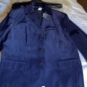 J.Crew navy blue stretch velvet blazer